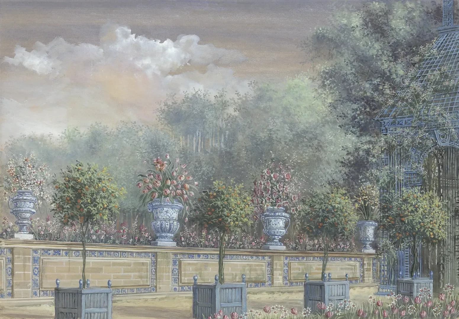 Trianon de Porcelaine - Mur du Jardin